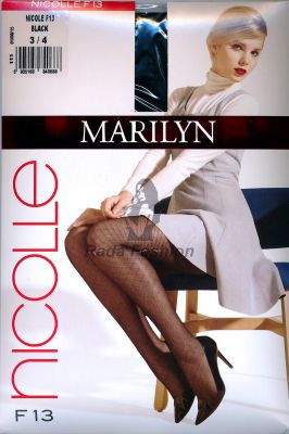 Marilyn NICOLLE F13 R1/2 rajstopy romby Tabaco