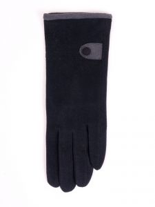 YO RS-145 eleganckie rękawiczki czarne z guziczkiem 24cm