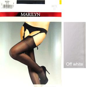 Marilyn Akte 2 R1/2 pończochy do pasa off white