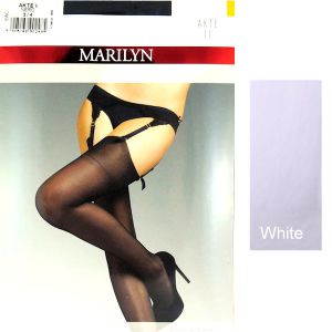 Marilyn Akte 2 R1/2 pończochy do pasa bianco