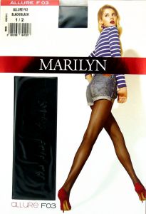 Marilyn ALLURE F03 R1/2 rajstopy szew napis black
