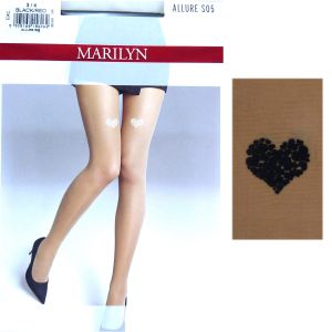Marilyn Allure S05 R1/2 rajstopy serce beige/black 2020