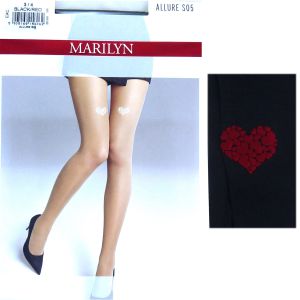 Marilyn Allure S05 R1/2 rajstopy serce black