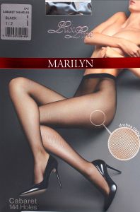 Marilyn Cabaret 144 Holes 3/4 rajstopy black LUX LINE