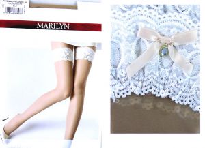 Marilyn COCO i16 R3/4 pończochy visone/white 2 pak