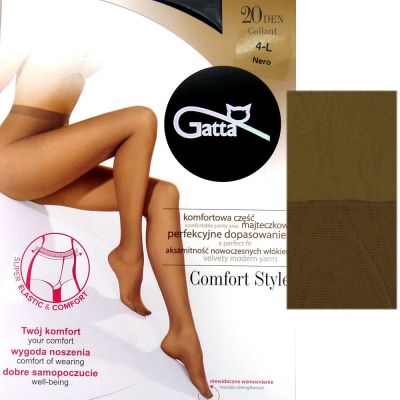 Gatta Comfort Style R4 modne rajstopy 20DEN beige