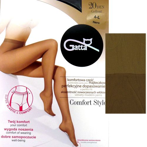 Gatta Comfort Style R5 modne rajstopy 20DEN beige