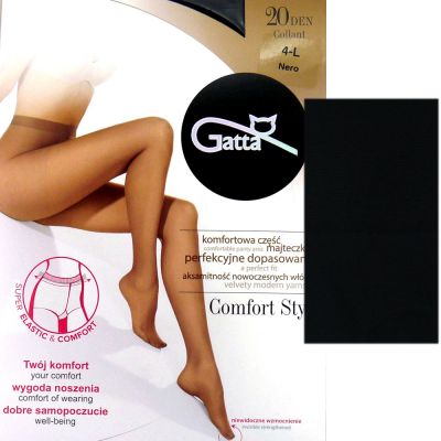 Gatta Comfort Style R4 modne rajstopy 20DEN nero