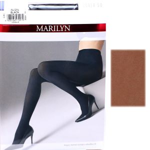 Marilyn COVER 50 XL/2XL modne rajstopy micro 50 beige