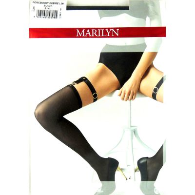 Marilyn DESIRE L08 R1/2 pończochy z pasem black