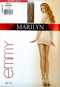 Marilyn Emmy B01 R1/2 rajstopy szew black/grey
