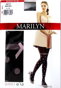 Marilyn Emmy E12 R1/2 rajstopy groszki black/grey
