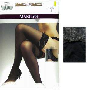 Marilyn erotic 15 R1/2 grigio pończochy samonośne
