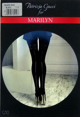 Marilyn Gucci G10 R1/2 Rajstopy szew black