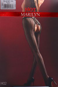 Marilyn Hot H02 R3/4 erotyczne rajstopy open szew