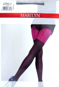 Marilyn INTENSE J10 R1/2 rajstopy szew grigio/black