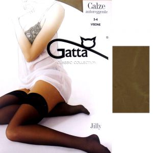 Gatta Jilly R3/4 pończochy samonośne beige 2 pary