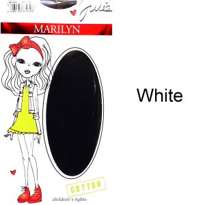 Marilyn Julia 140/146 rajstopy bawełniane white