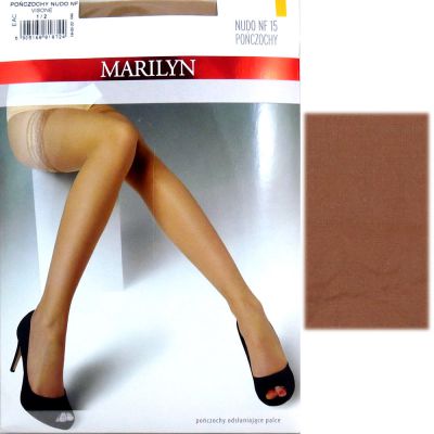 Marilyn Nudo NF 15 R3/4 beige pończochy samonośne bez palców