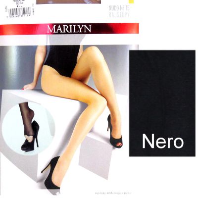 Marilyn NUDO NF 15 R4 modne rajstopy black bez palców