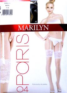 Marilyn Paris 04 R1/2 pończochy do pasa nero 15cm koronka