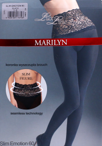 Marilyn SLIM EMOTION 60 R3/4 koronka black LUX LINE