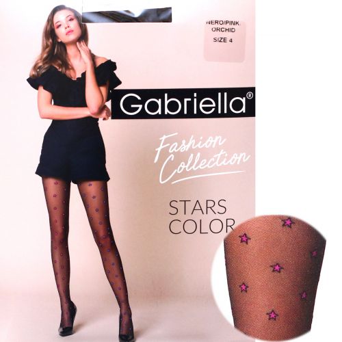 Gabriella STARS COLOR R3 nero/pink gwiazdki
