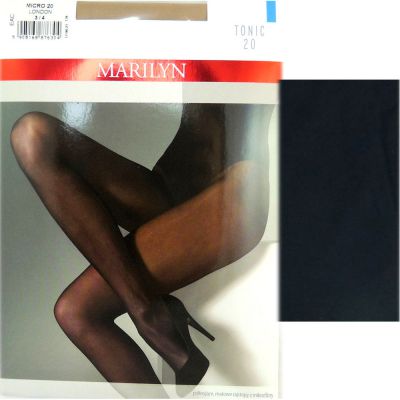 Marilyn Tonic 20 R3/4 modne rajstopy micro nero