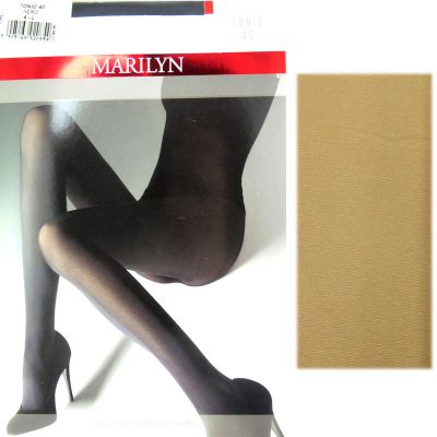 Marilyn Tonic 40 R4 modne rajstopy micro beige