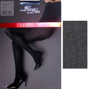 Marilyn TOUCH 40 R3/4 rajstopy melange antracyt LUX LINE